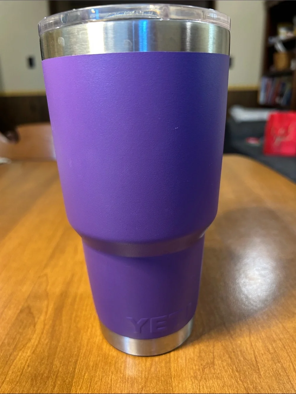 Yeti Purple Insulated Tumbler with Clear Lid 30oz